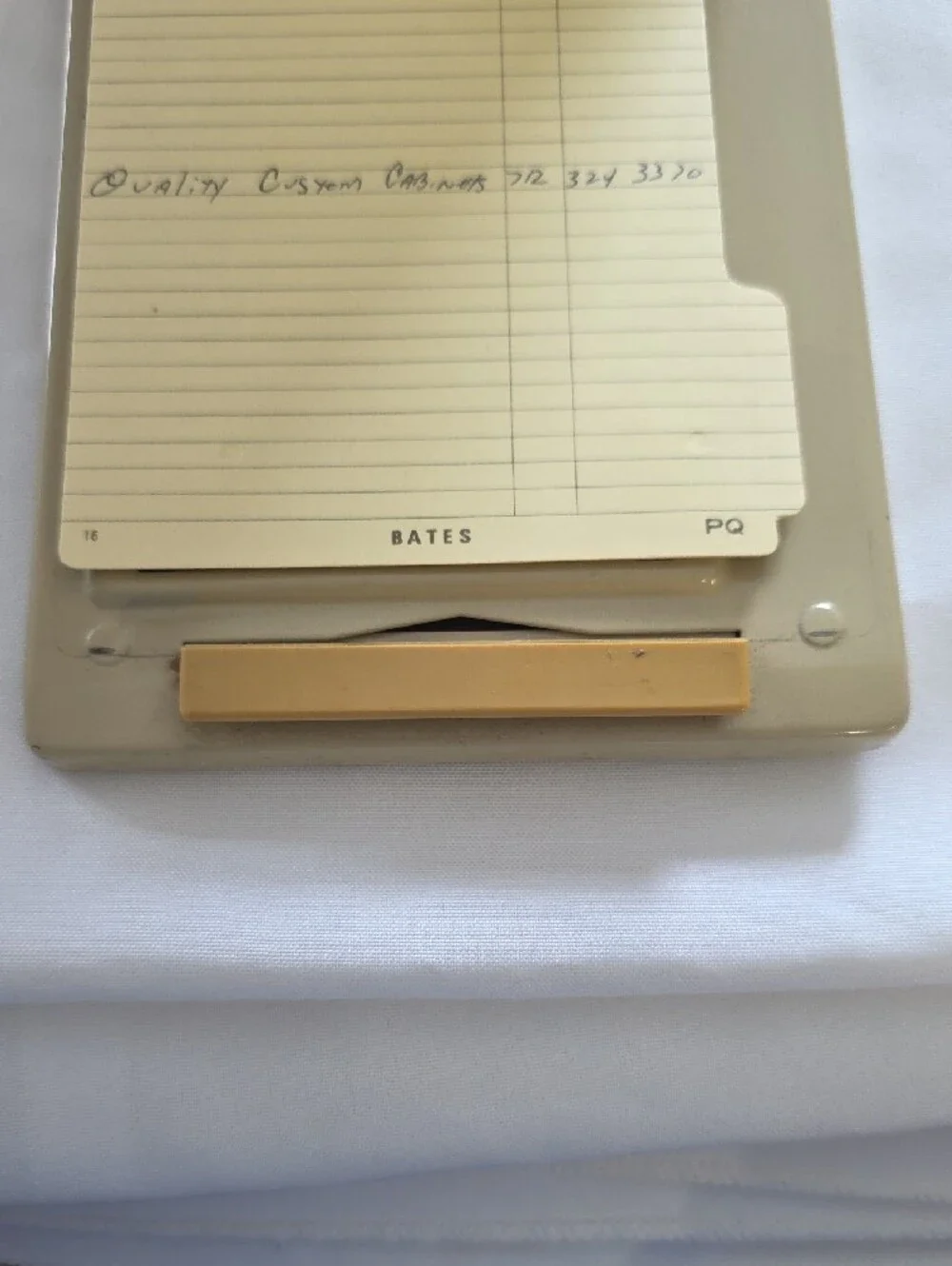 Vintage Bates List Finder Director Model Cream